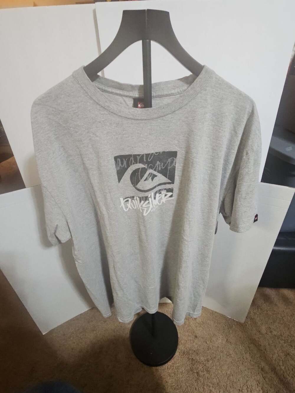 Quiksilver Graphic T-Shirt XL Gray Wave Logo